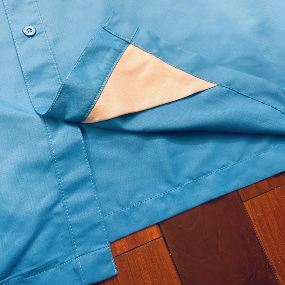 NWT Habit Mens Vented Quick Dry Shirt Size:3XL UPF 40+ Cooling Wicking Blue - Picture 11 of 11